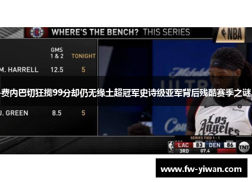 费内巴切狂揽99分却仍无缘土超冠军史诗级亚军背后残酷赛季之谜