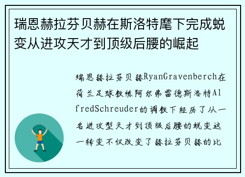瑞恩赫拉芬贝赫在斯洛特麾下完成蜕变从进攻天才到顶级后腰的崛起 瑞恩赫拉芬贝赫在斯洛特麾下完成蜕变从进攻天才到顶级后腰的崛起
